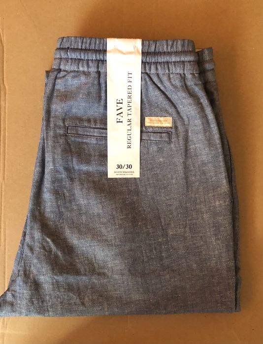 23% лен Scotch & Soda Fave Linen Pants ОРИГИНАЛНИ мъжки панталони с лен -31