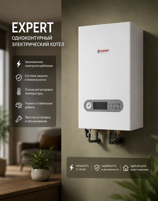Elektricheskiye Katyol Ikki konturli Expert Двухконтурный Электр Котел