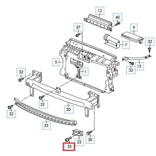 Set 10 buc surub fixare M6x27, Audi A3, Q3, Seat Alhambra Ibiza, Cordoba Leon, Skoda Superb, VW Bora, Caddy, Golf, Passat B5/B6, Sharan 192022, Tiguan 202016, Touareg 202010, Touran 202015, fixare bare