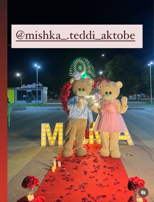 Мишка-Тедди прокат. Аниматоры