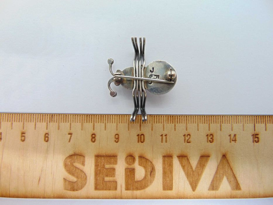 Brosa paianjen din argint semnata JFC