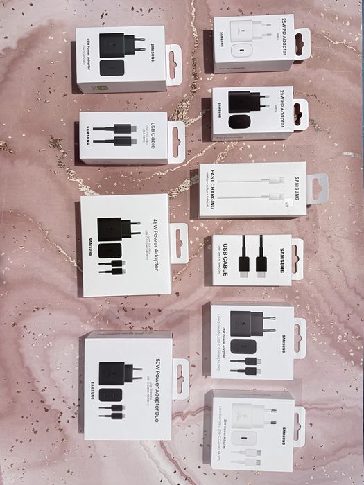 Зарядни 25W/45W/50W за Samsung-100% оригинални и кабели