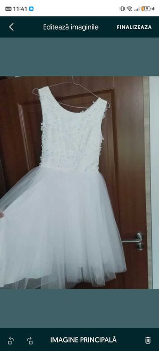 Rochie alba scurta mireasa