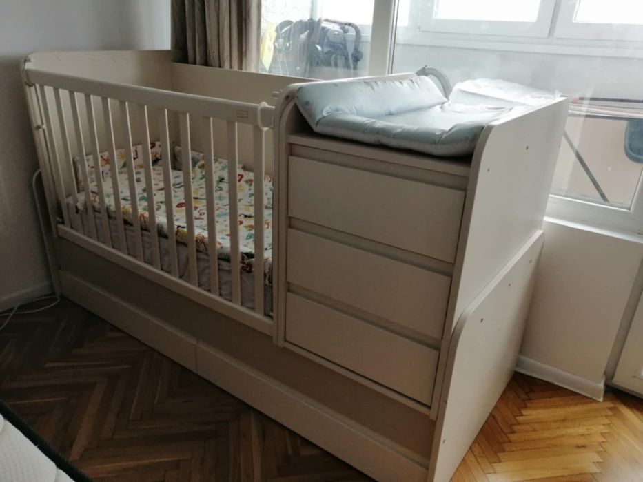 Детско легло 3в 1 / кошара+легло+шкафчета