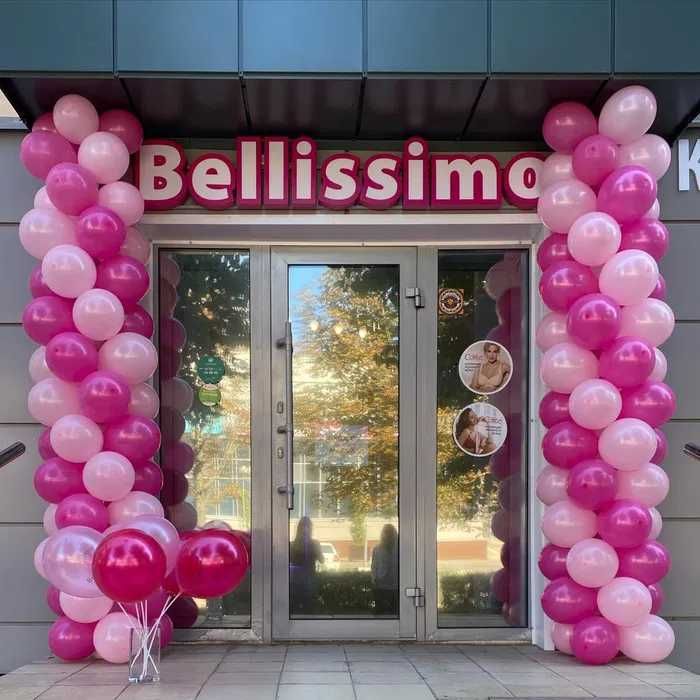 оформление шарами входа шарики