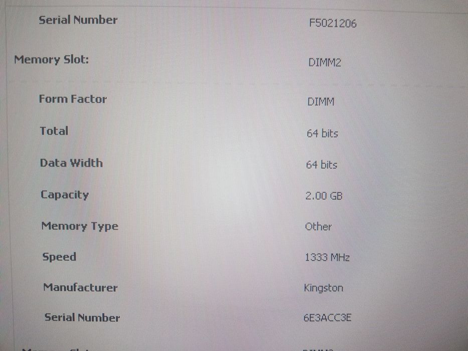 Ram DD3 2 GB  Kingston