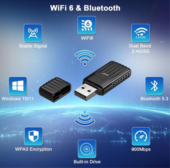 WonLink Wifi 6 Adapter Bluetooth
