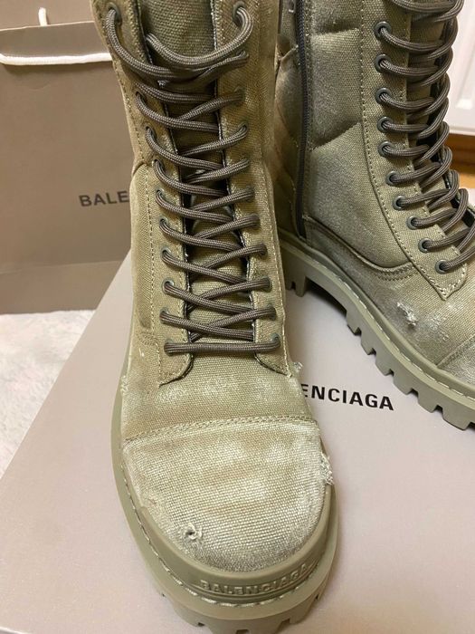 Balenciaga Strike Boots Green