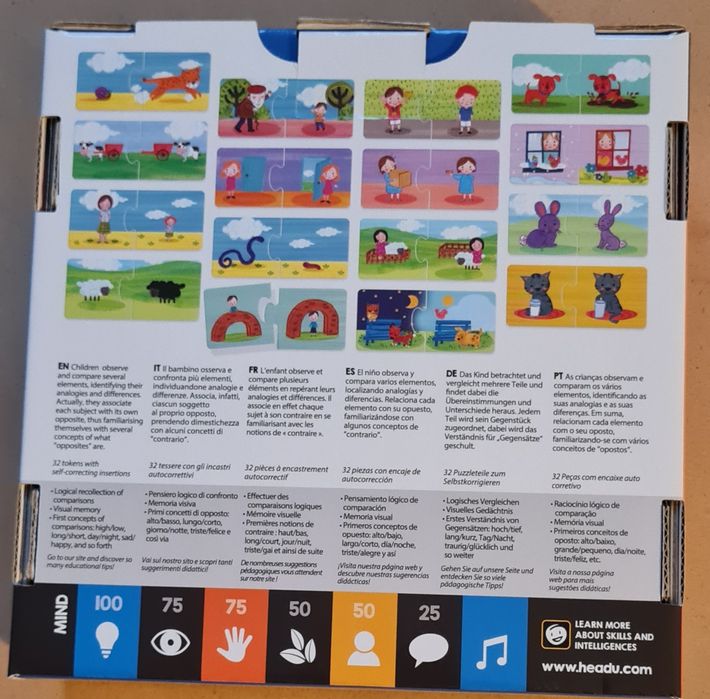 Headu - Puzzle educativ - Game Of Opposites - 3 ani+