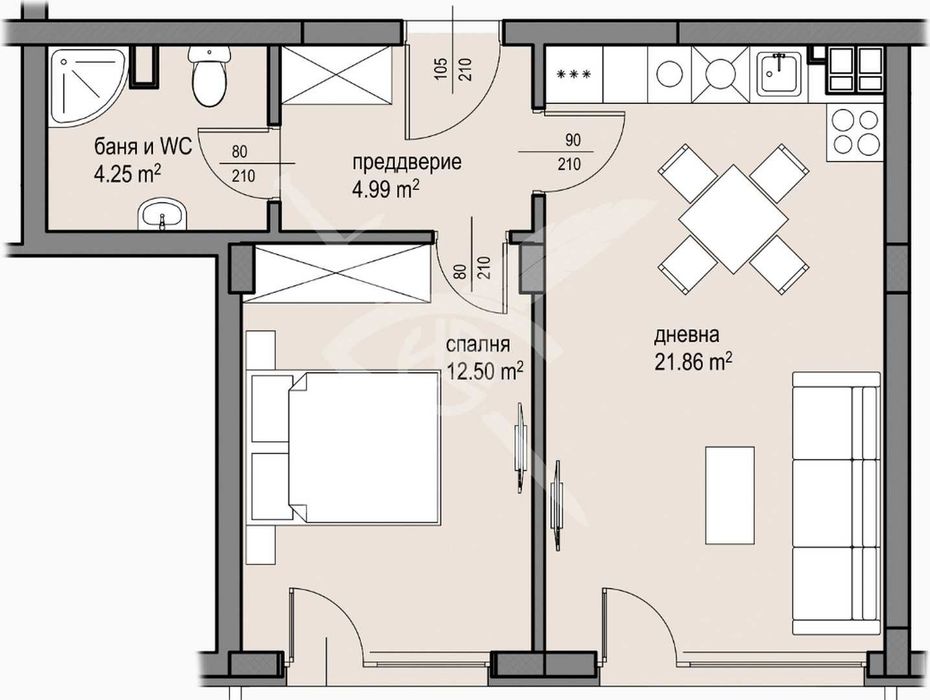 Продава се Двустаен апартамент в София, Малинова долина - 96 кв.м за 898 €/кв.м - Снимка #7