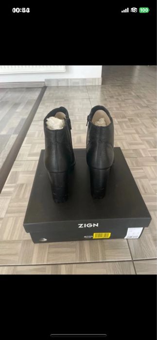 Vand cizme de dama din piele naturala cu toc noi