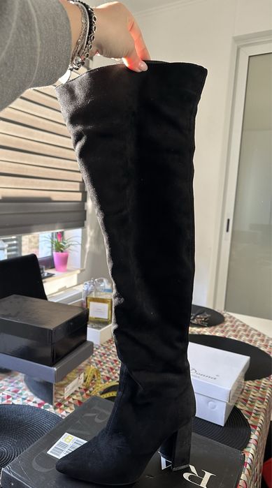 Cizme 37 cu toc masiv