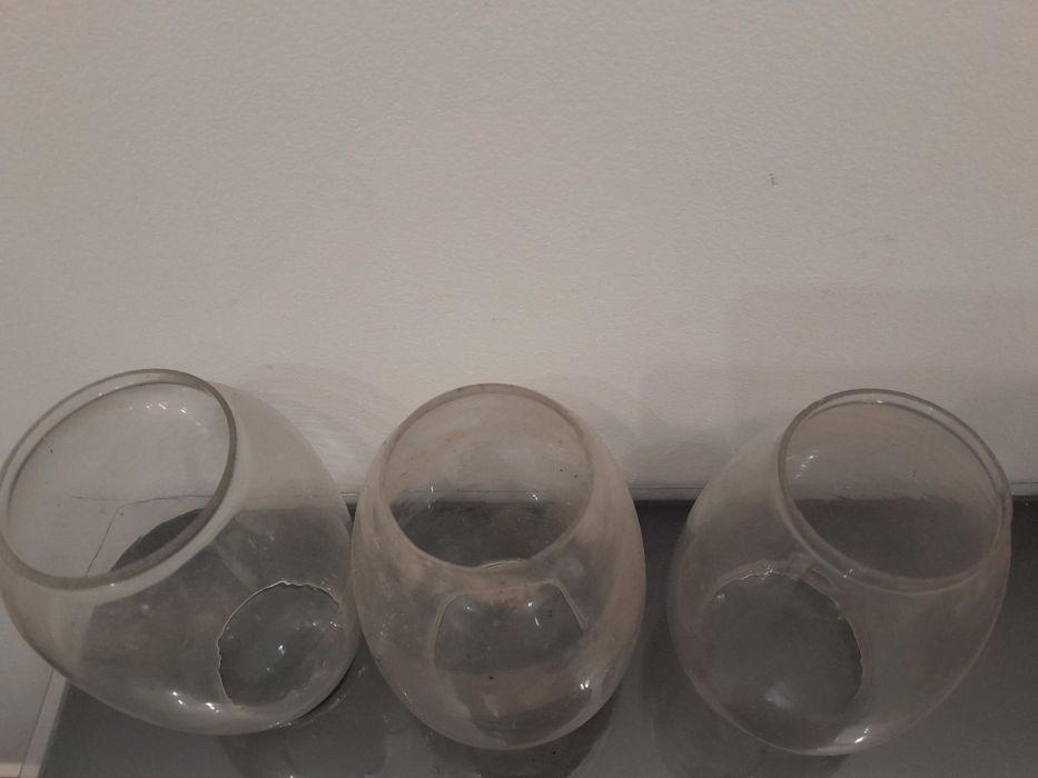 Lot 4 sticla felinar lampa ulei menaj iluminat Metaloglobus