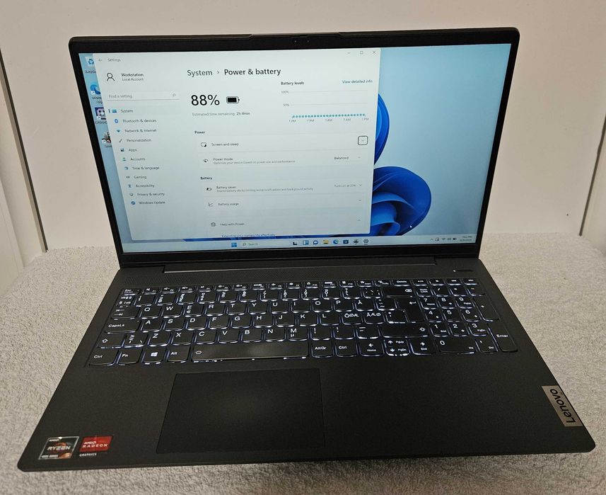 Laptop 15.6" Lenovo Ideapad 15 AMD ryzen 5 4500u  8 gb ram 512gb ssd