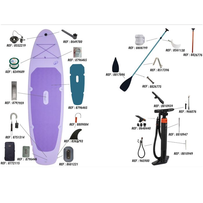 Set stand up paddle gonflabil 10'6, - produs resigilat Decathlon