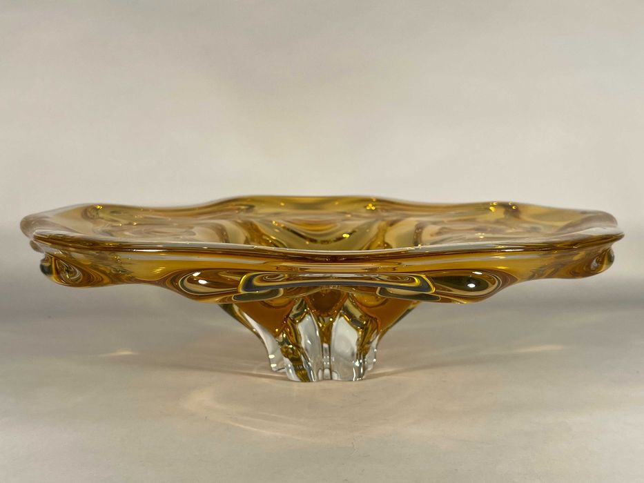 fructiera bol farfurie platou vas sticla cristal Murano art deco jugendstil midcentury art nouveau bauhaus