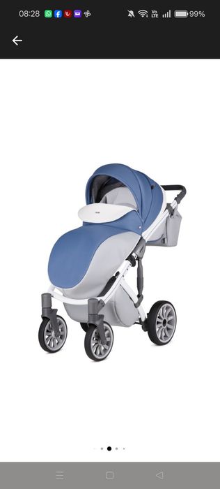 Cărucior Anex Sport 3 în 1 Nebulas Blue – set complet