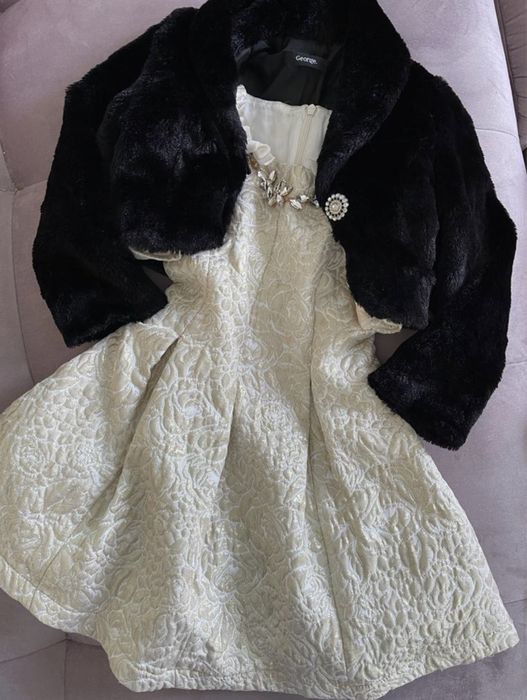 Rochita fete eleganta PAESSAGINO brand lux cadou blanita George