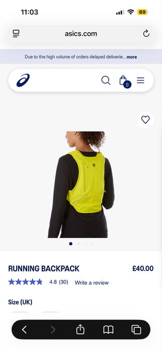 Раница за бягане Asics