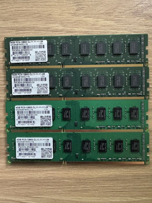 Планки памяти ОЗУ DDR3 8, 4 Гб