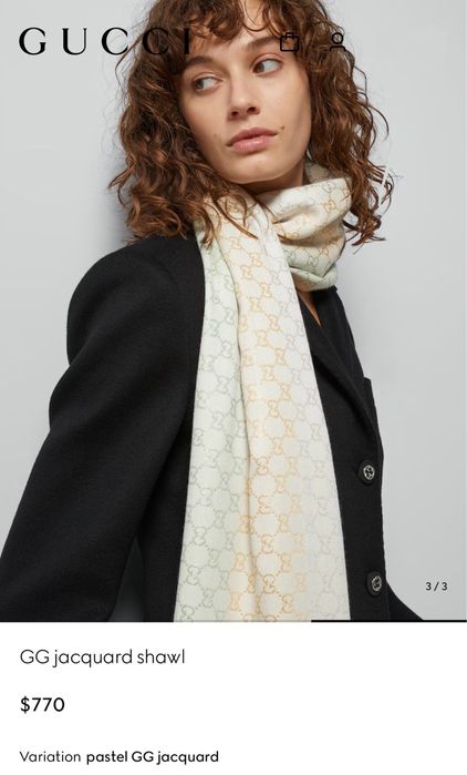 Жаккардовая шаль Gucci