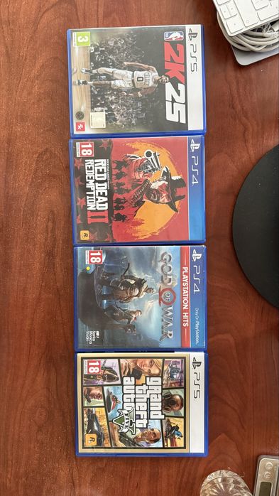 PS4 / PS5 игри комплект – GTA V, RDR2, God of War, NBA 2K25