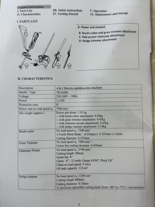 Набор Кусторез электрический 4/1 Rolf TOP-4004