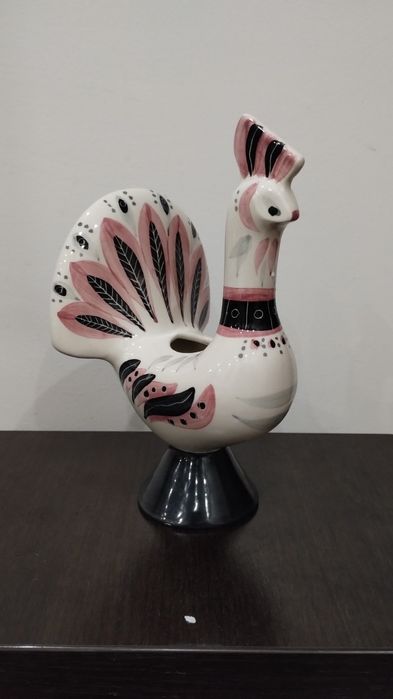 Керамична фигурка Петел – ръчно рисувана, фолклорен стил