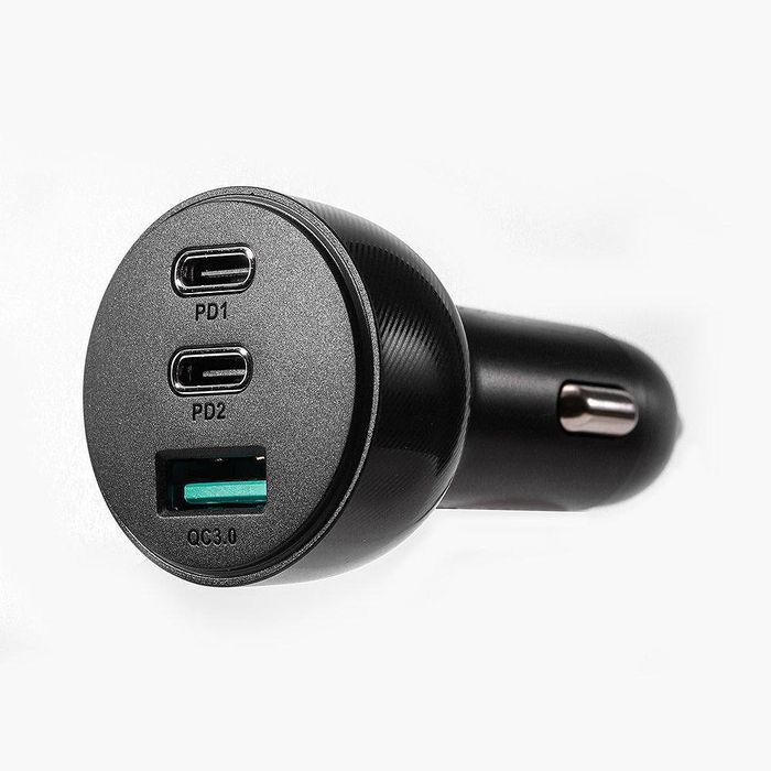 Зарядно за автомобил joyroom 3 port 70w usb, 2 x usb c black (jr-cl26)