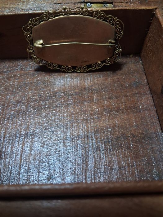 Брошка Винтидж италианска микромозайка  лампа на Аладин