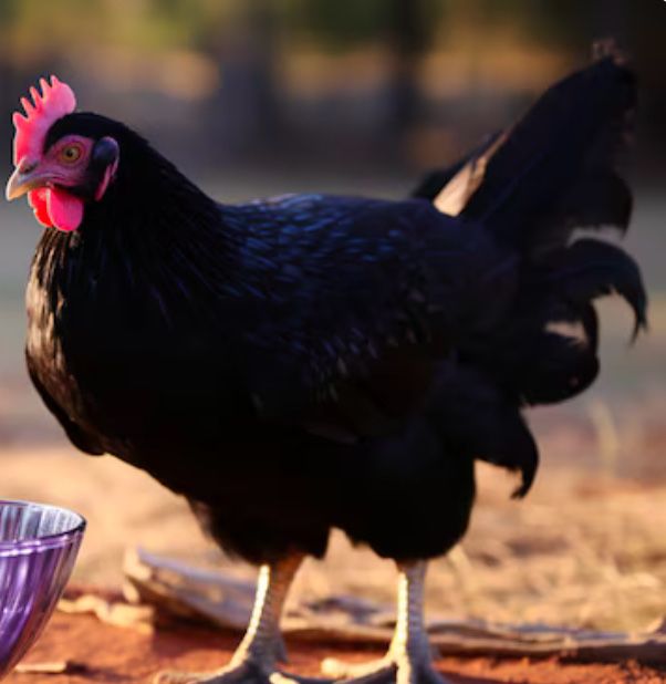 Черный петух ,курица  доставка