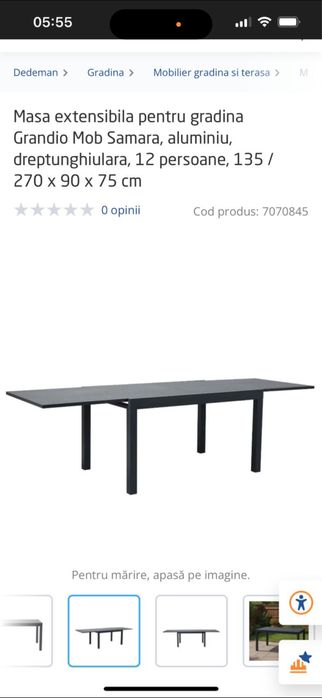 Masa extensibila 12 persoane ca noua