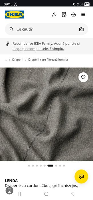 2 set 4 draperii IKEA bumbac 100%