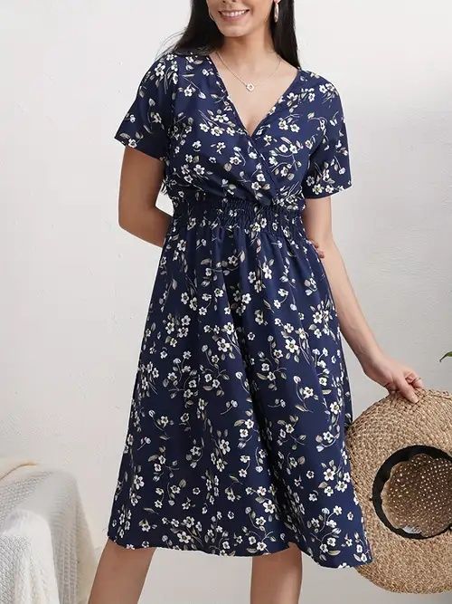 Rochie SHEIN Curve 1XL bleumarin 100% Polyester