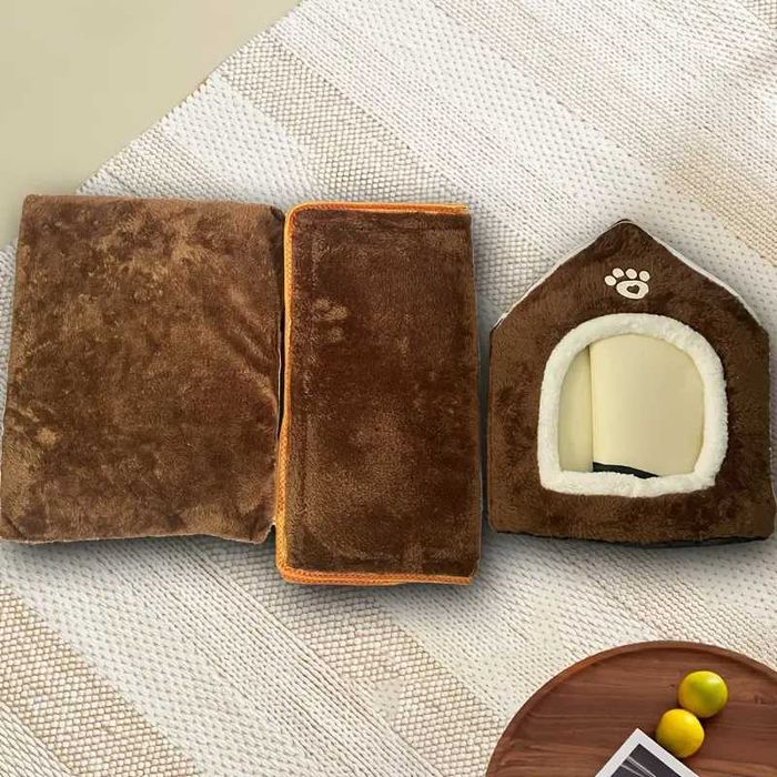 Къща - легло с мека възглавница за котки и кучета, за домашни любимци