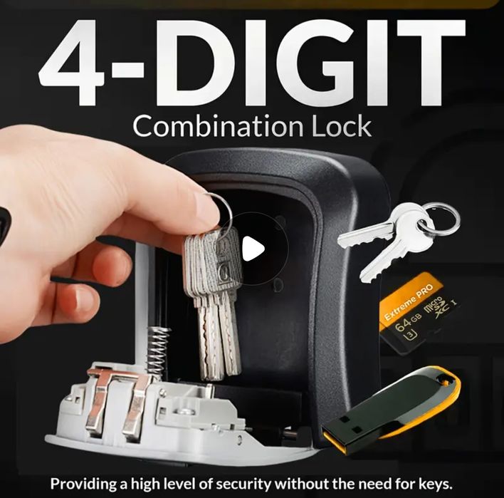 Кутия за ключове изцяло метална , здрав сейф за ключове , кутия airbnb