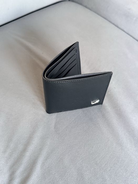 Portofel din piele neagra Unisex Lacoste