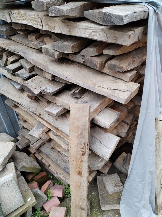 Lemn vechi de stejar pentru podit din demolare