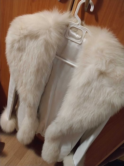 Haină piele+blană naturală