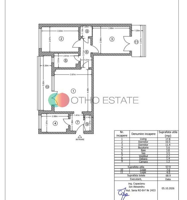 3 Camere Titan - 1 Decembrie | Bloc Anvelopat - 2 Balcoane
