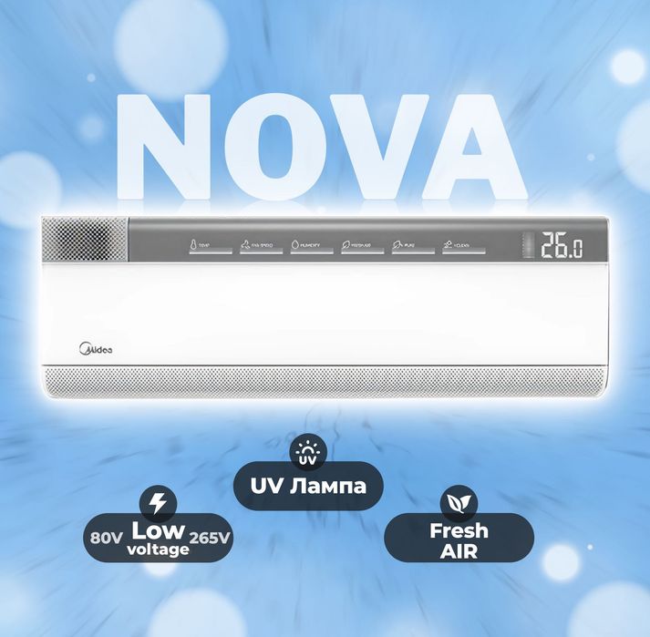 Кондиционер Midea Nova 12, Inverter, Fresh Air. Официальный дилер!