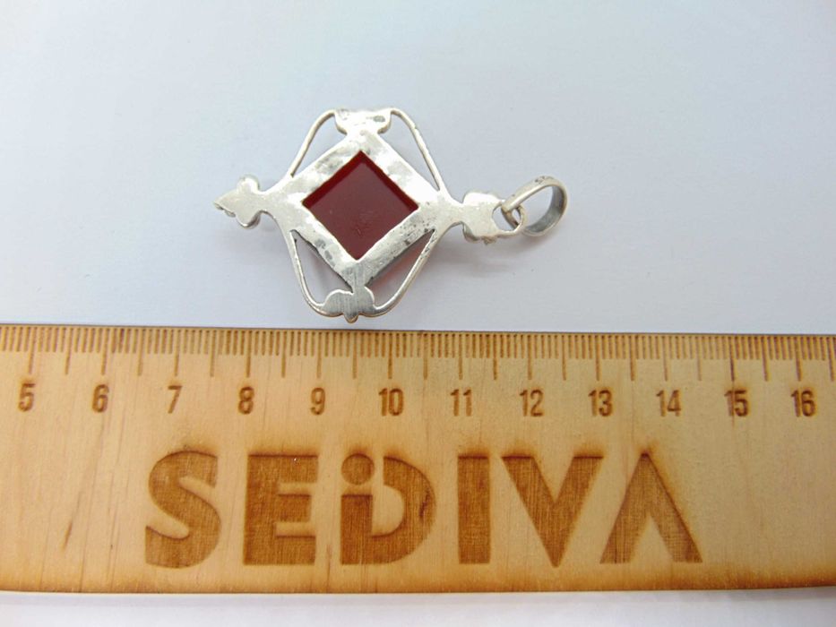 Pandantiv din argint si carneol