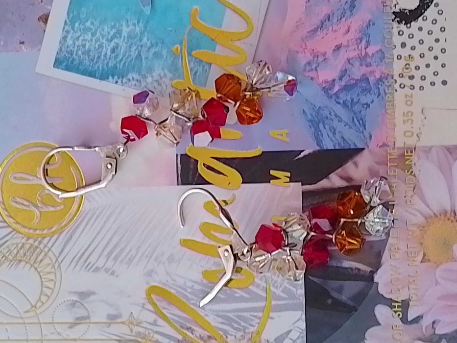 Сребърни обеци с камъни