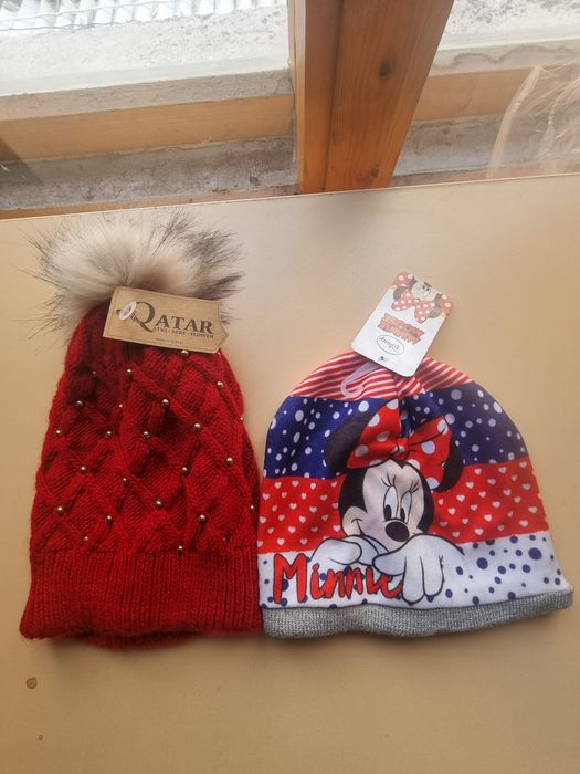 Комплект зимни шапки момиче 54 р-р