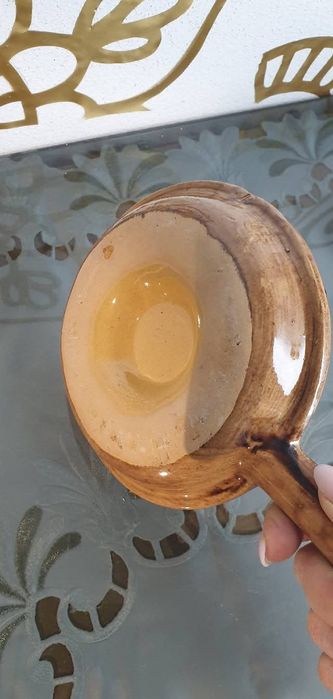 Tavă ceramică glazurată franceză, pentru cuptor