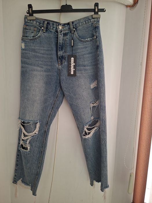 Дамски дънки. Сини