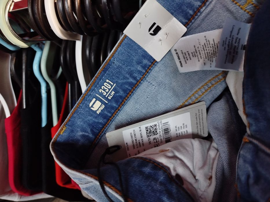 Оригинални дънки G-Star Raw 3301 Slim W34 W36 W40 нови мъжки