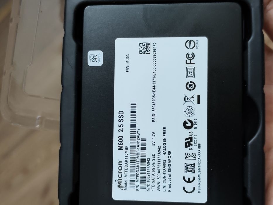 SSD 1 TB micron 2'5