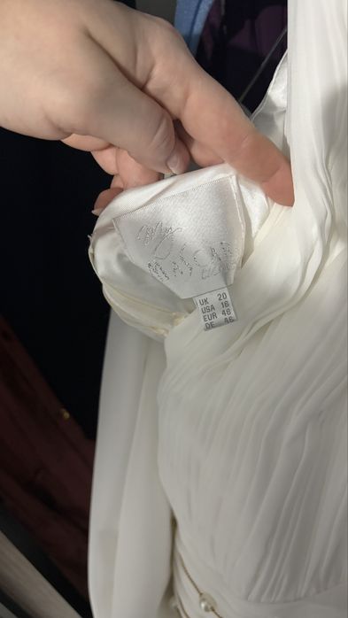 Rochie alba, lunga, XL