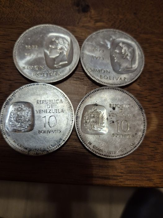 Monezi moneda argint 10 Bolivares 1973 Venezuela